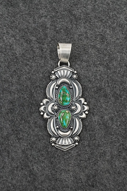 Turquoise and Sterling Silver Pendant - Derrick Gordon