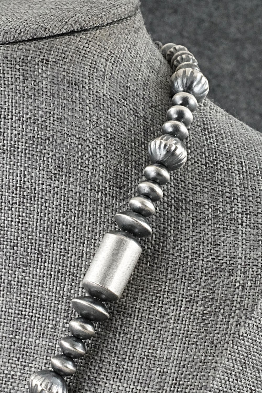 Sterling Silver Navajo Pearl Necklace 16" - Tonisha Haley
