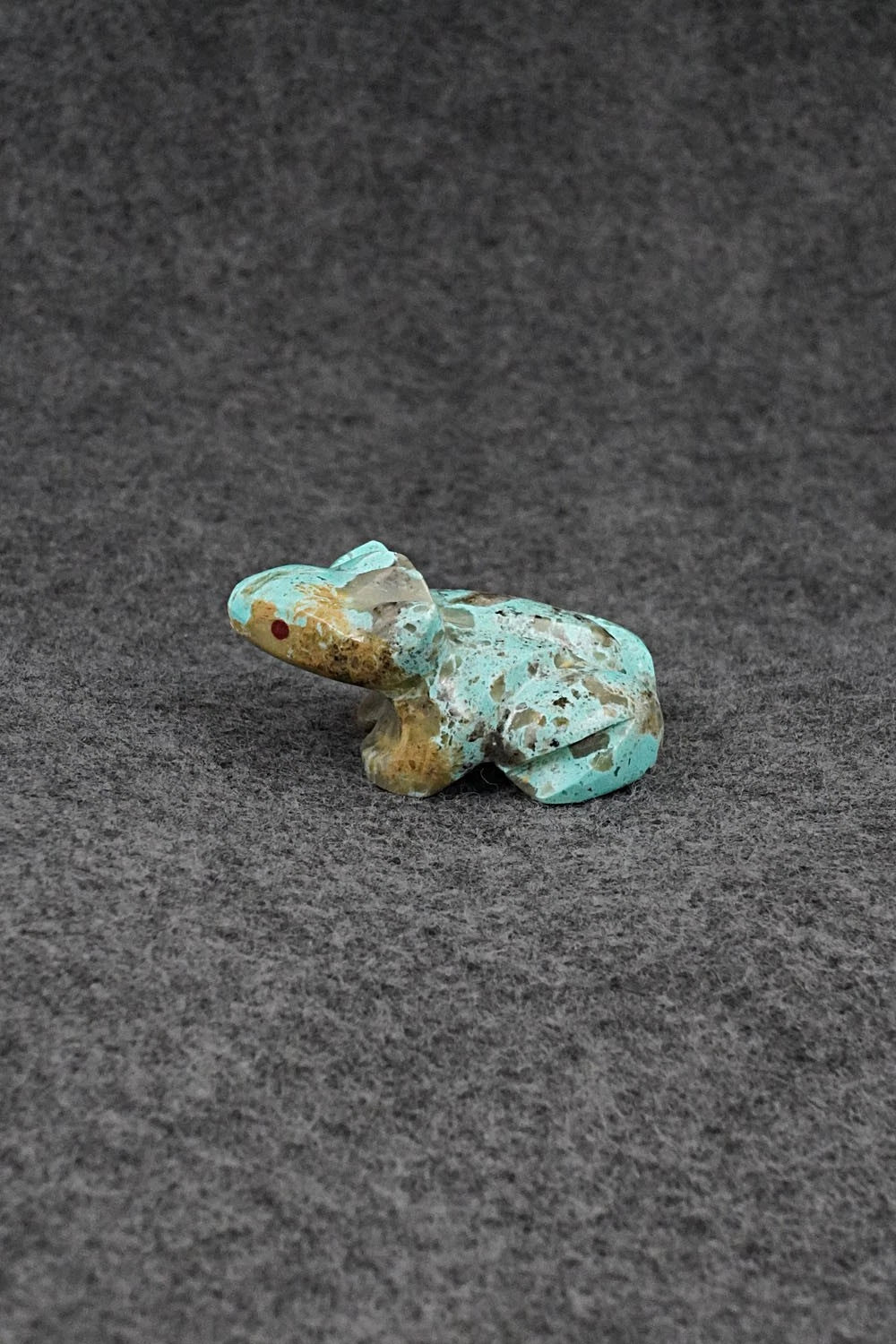 Horned Toad Zuni Fetish Carving - Kenric Laiwekete