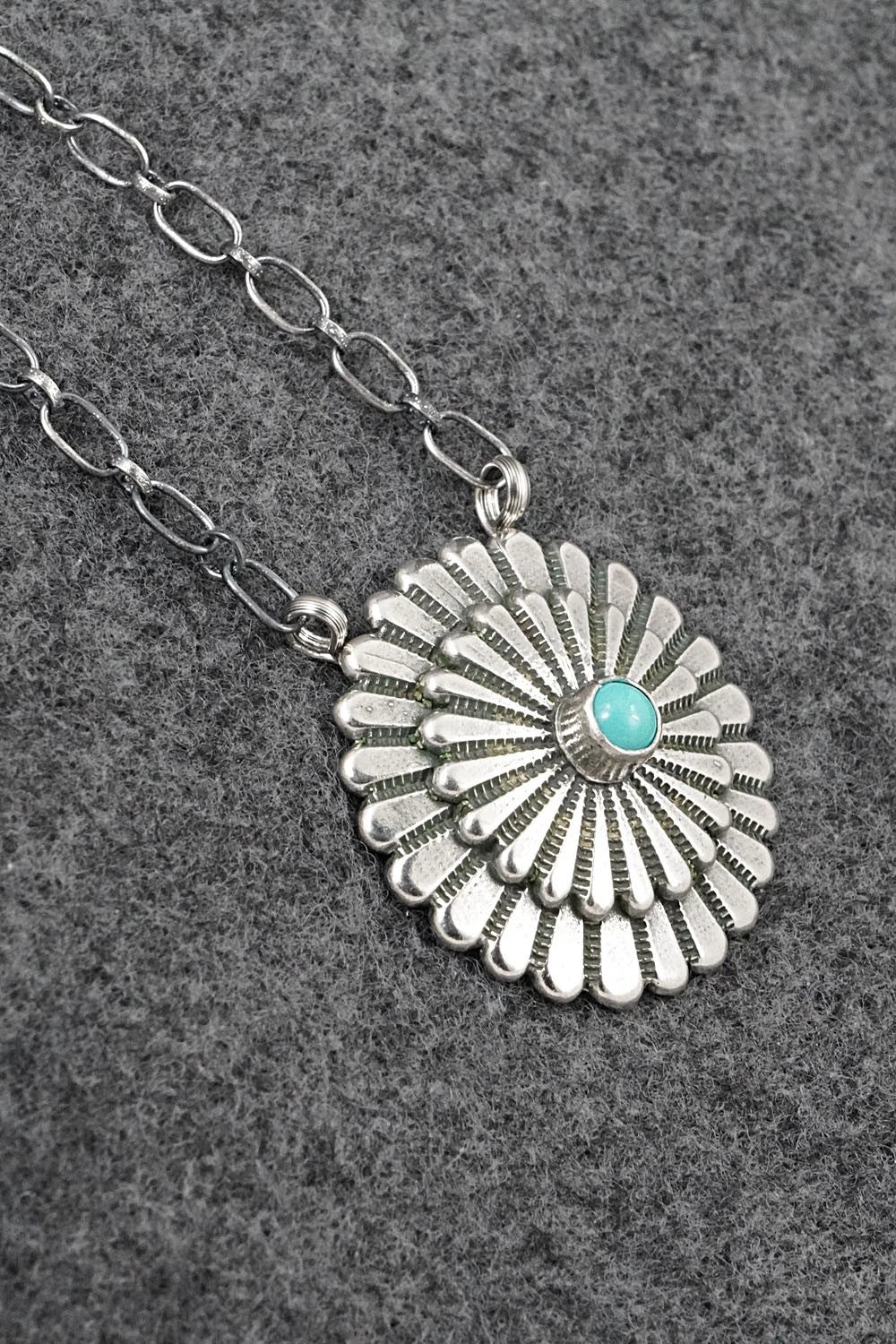 Turquoise & Sterling Silver Necklace - Sheldon Mariano