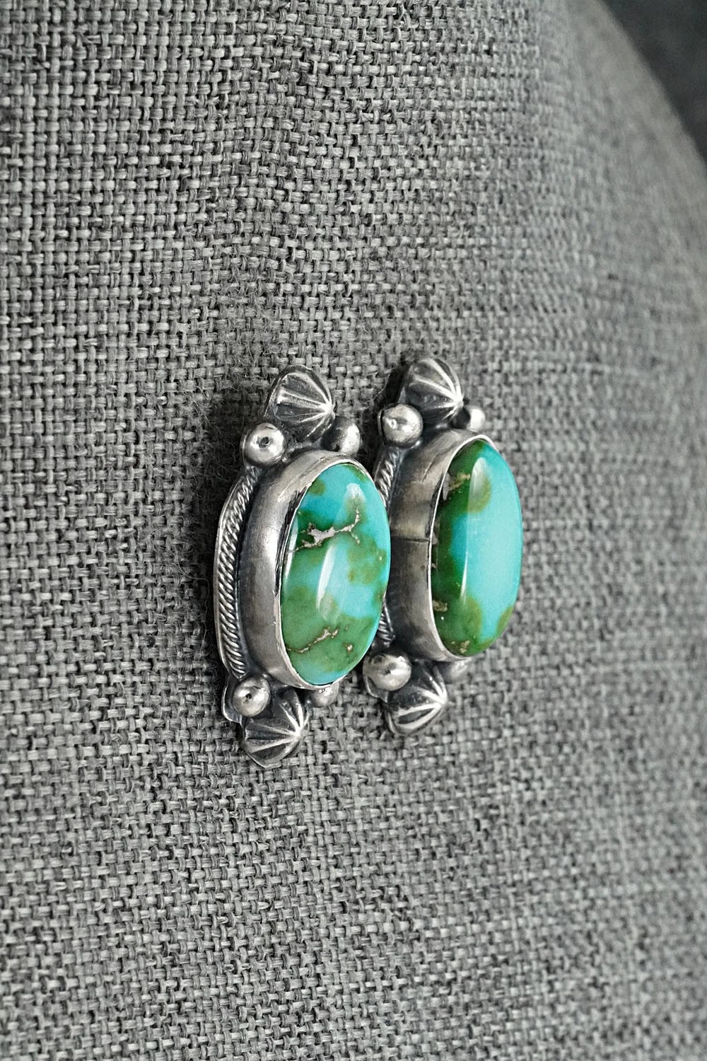 Turquoise & Sterling Silver Squash Blossom Set - Bob Becenti