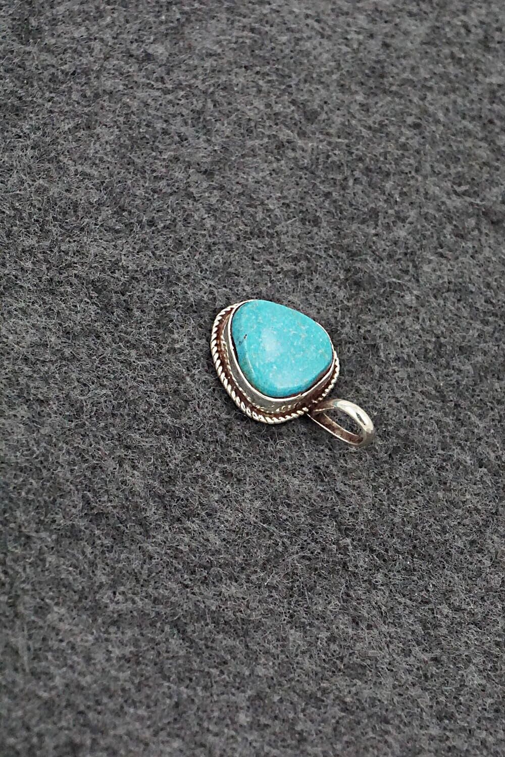 Turquoise & Sterling Silver Pendant - Ernest Hawthorne