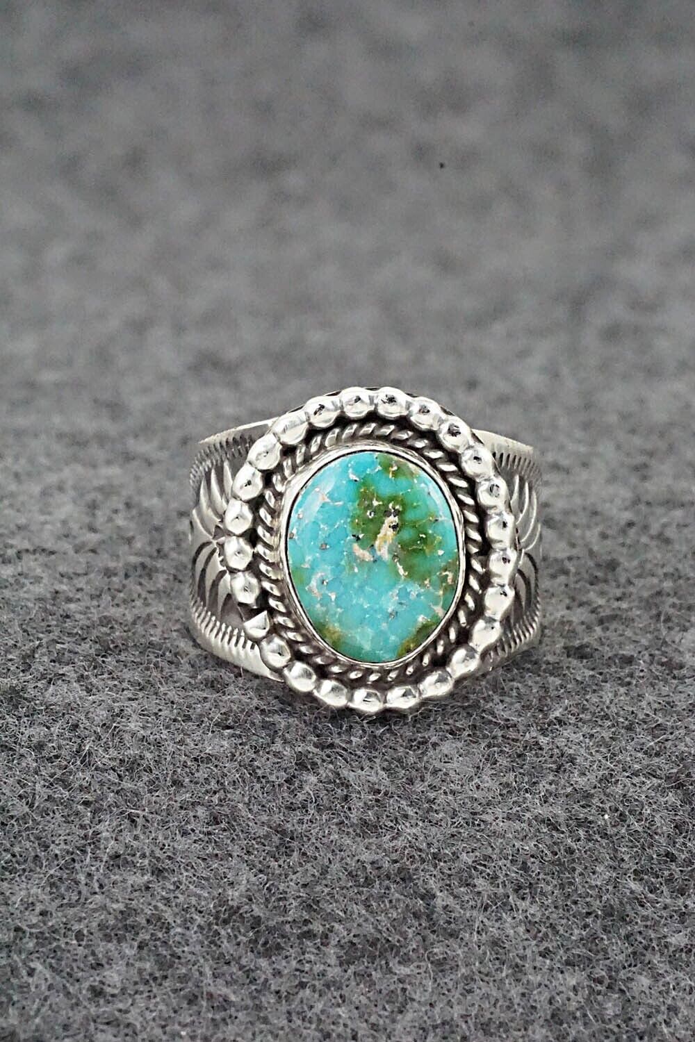 Turquoise & Sterling Silver Ring - Samuel Yellowhair - Size 7.25