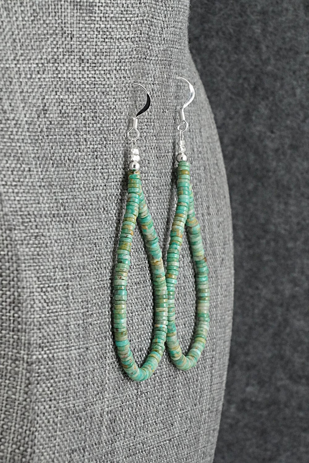 Turquoise & Sterling Silver Earrings - Doreen Jake