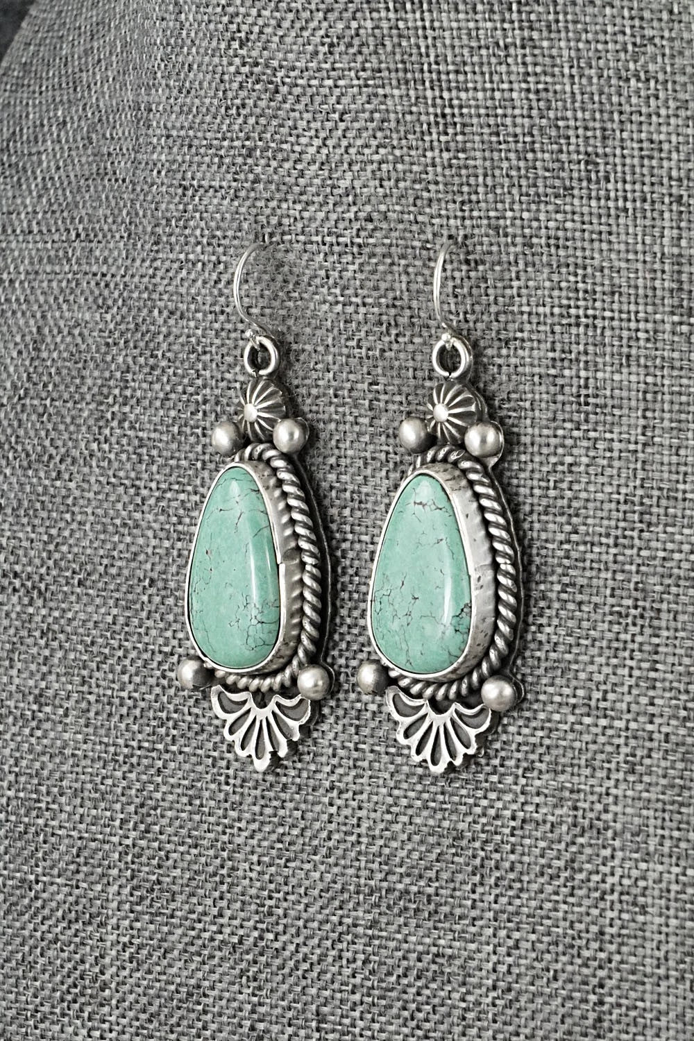Turquoise & Sterling Silver Earrings - Michael Calladitto