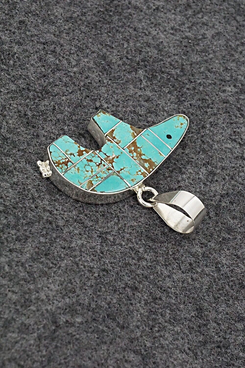 Turquoise & Sterling Silver Pendant - Edison Yazzie