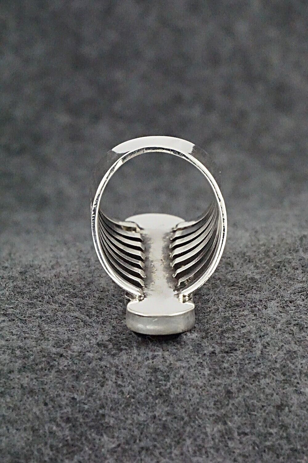 Onyx & Sterling Silver Ring - Thomas Yazzie - Size 9.5