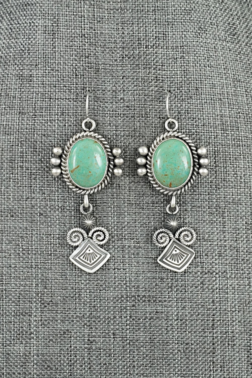 Turquoise & Sterling Silver Earrings - Michael Calladitto