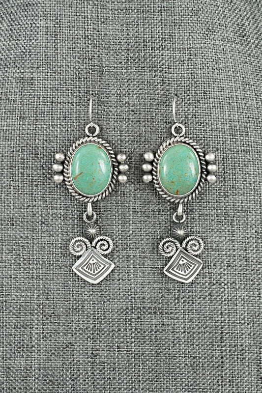 Turquoise & Sterling Silver Earrings - Michael Calladitto