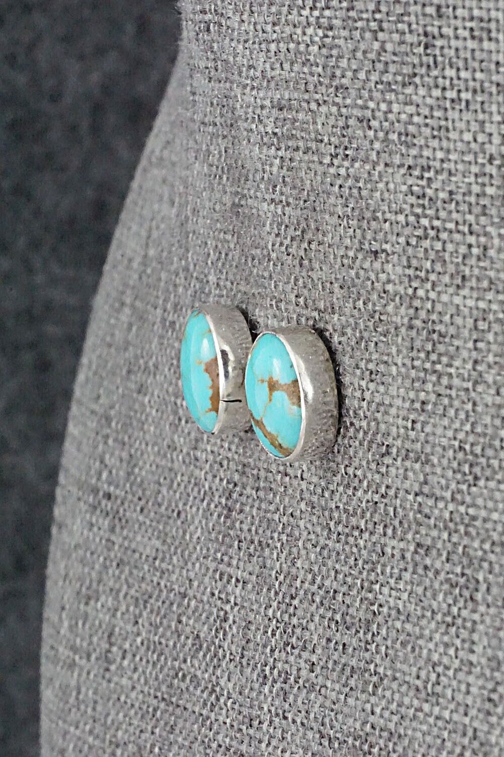 Turquoise & Sterling Silver Earrings - Marco Begaye