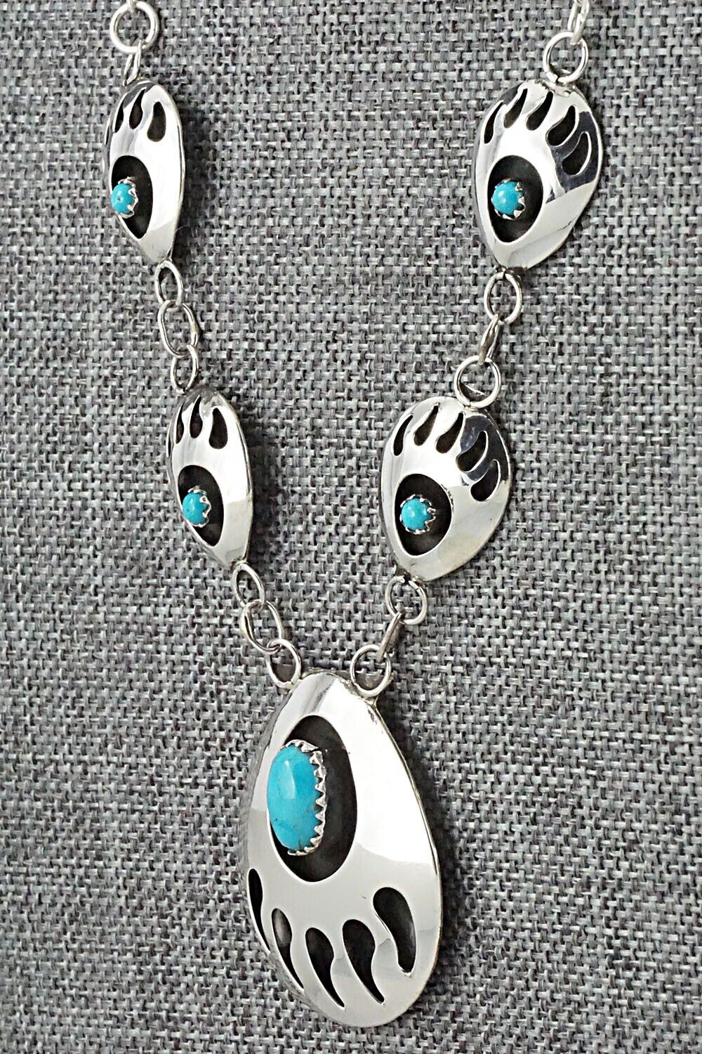 Turquoise & Sterling Silver Necklace - Leroy Parker