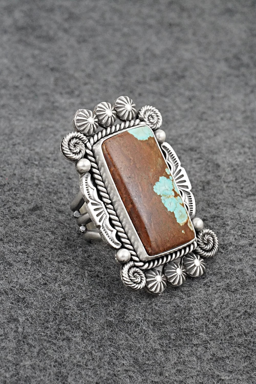 Turquoise & Sterling Silver Ring - Michael Calladitto - Size 9