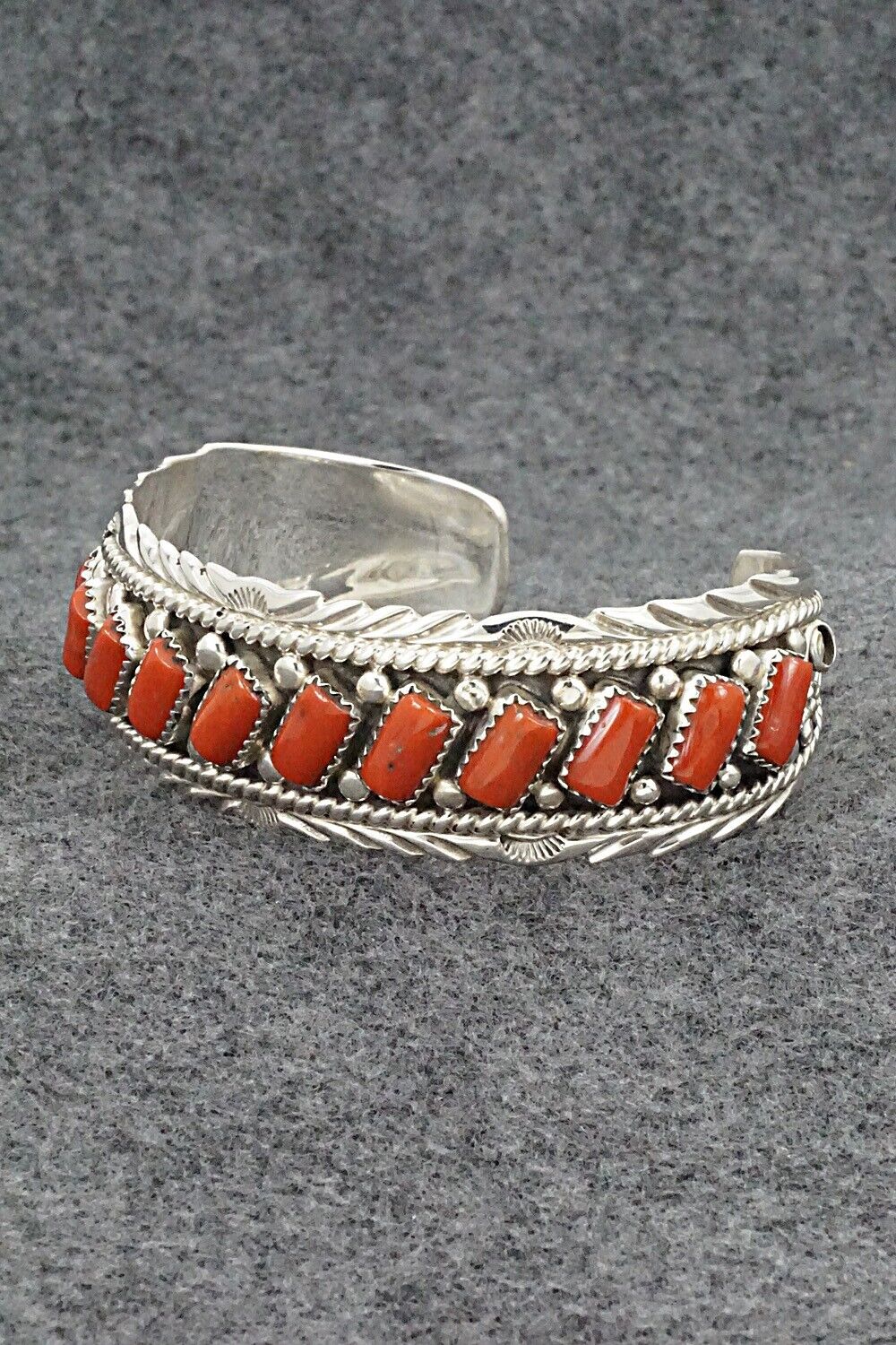 Coral & Sterling Silver Bracelet - Martin Muskett