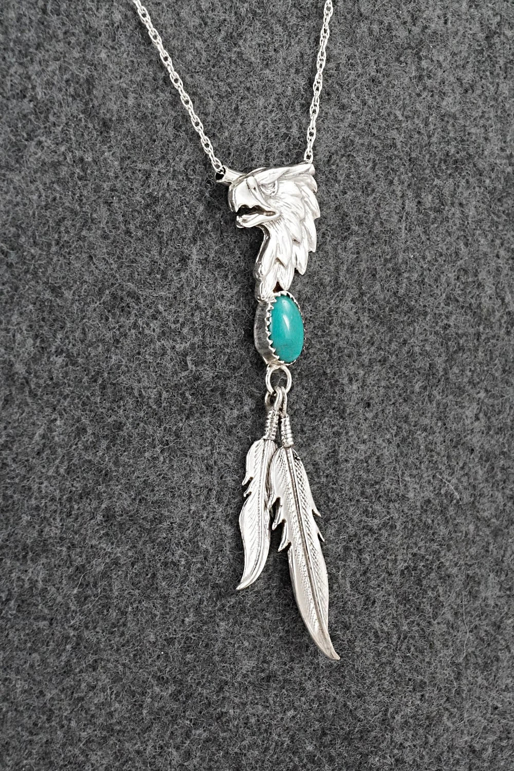 Turquoise & Sterling Silver Necklace - Genevieve Francisco