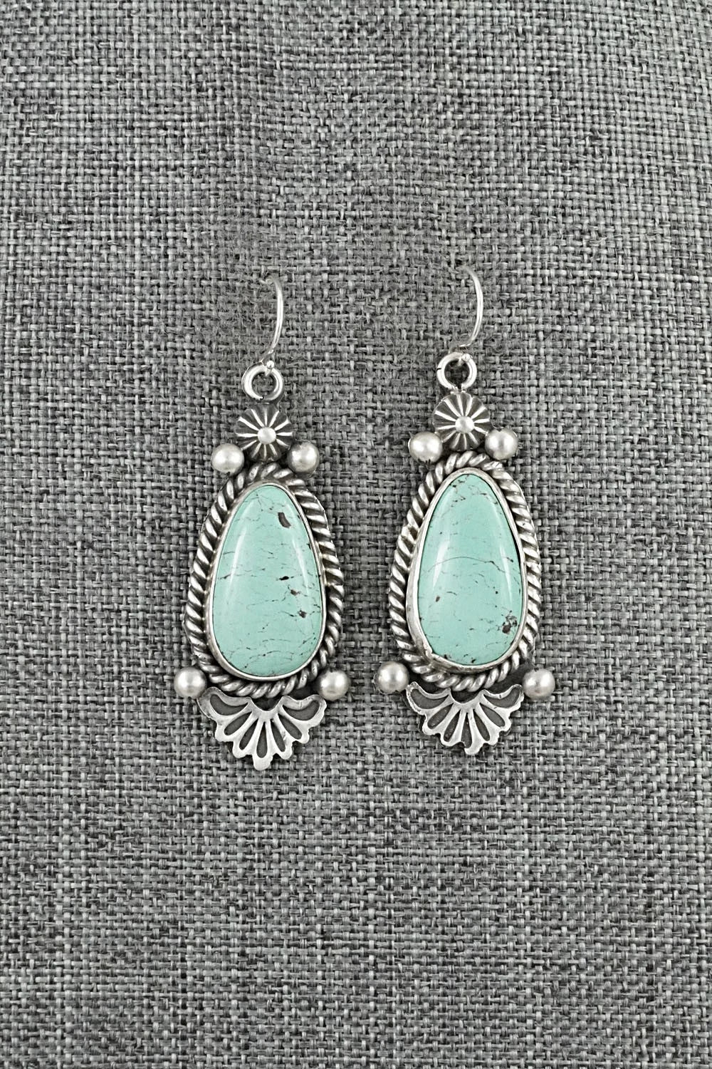 Turquoise & Sterling Silver Earrings - Michael Calladitto