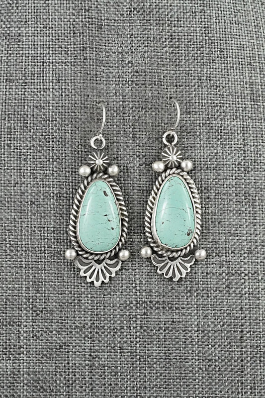 Turquoise & Sterling Silver Earrings - Michael Calladitto