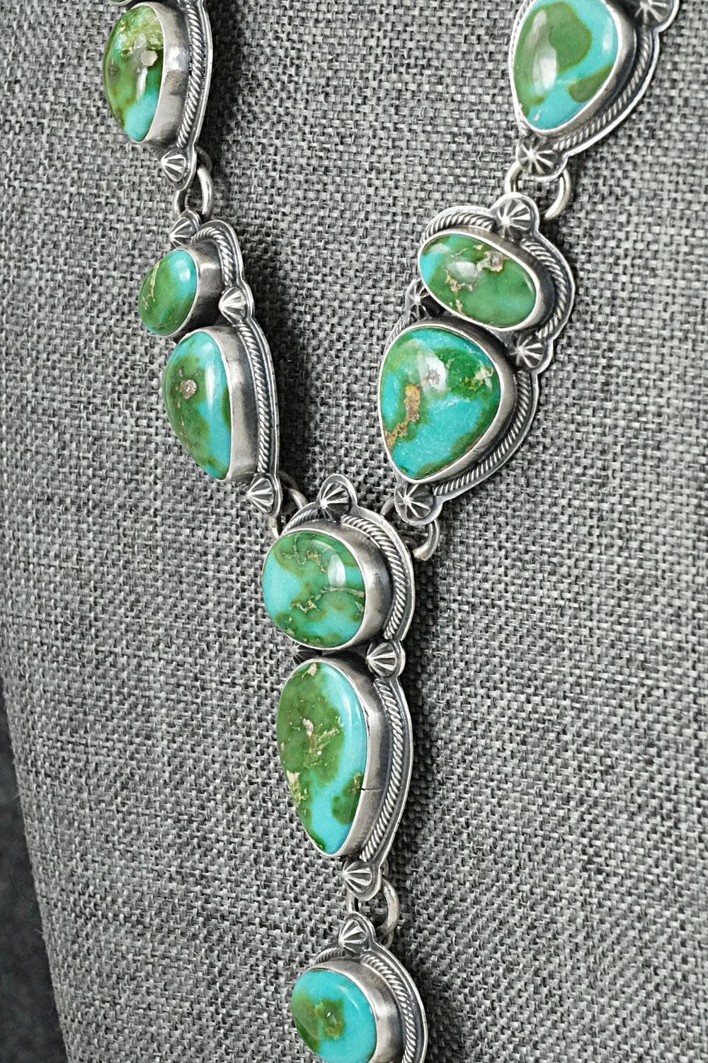 Turquoise & Sterling Silver Necklace and Earrings Set - Randy Boyd
