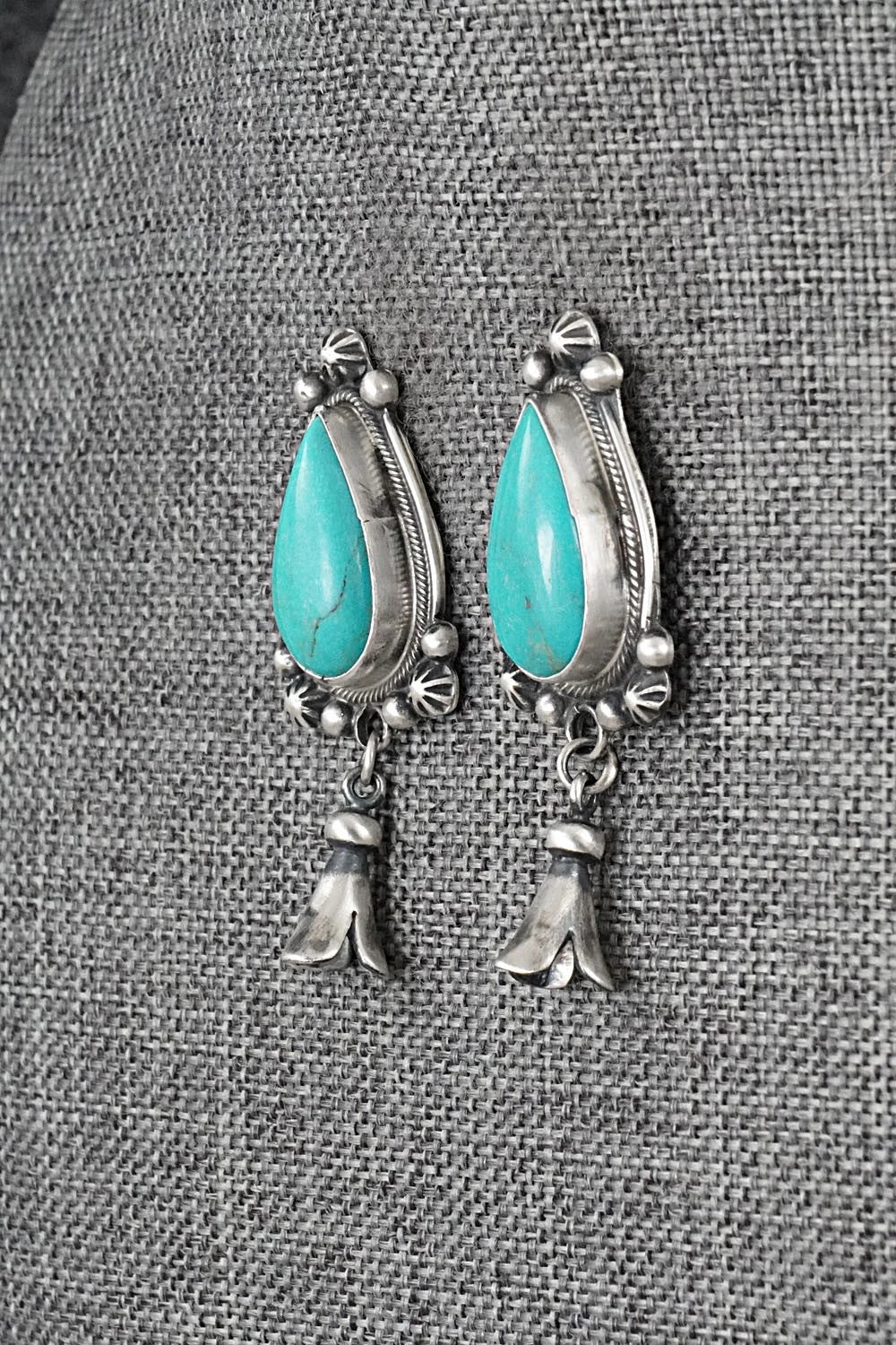Turquoise & Sterling Silver Earrings - Bobby Johnson