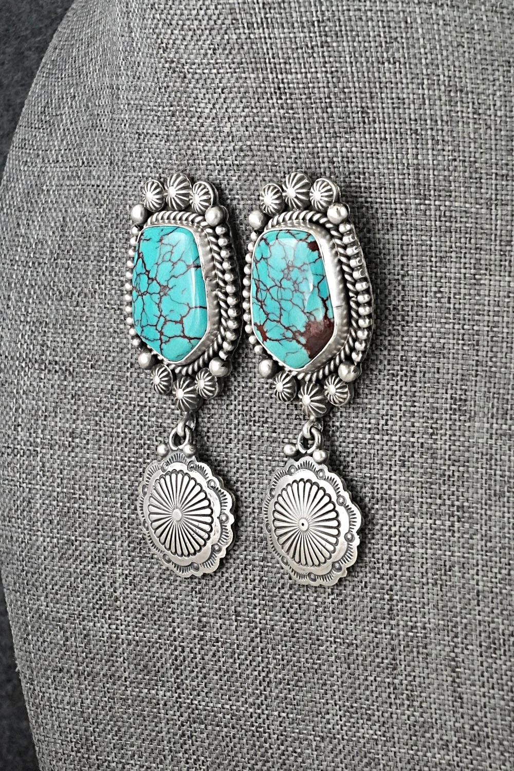 Turquoise & Sterling Silver Earrings - Michael Calladitto