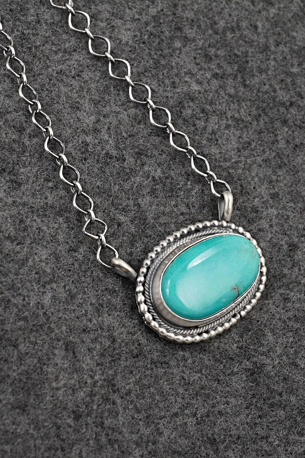 Turquoise & Sterling Silver Necklace - Darrin Livingston