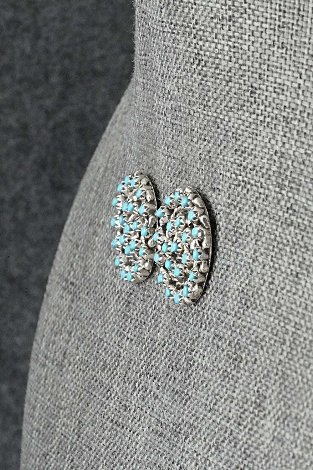 Turquoise & Sterling Silver Earrings - Randy Hooee