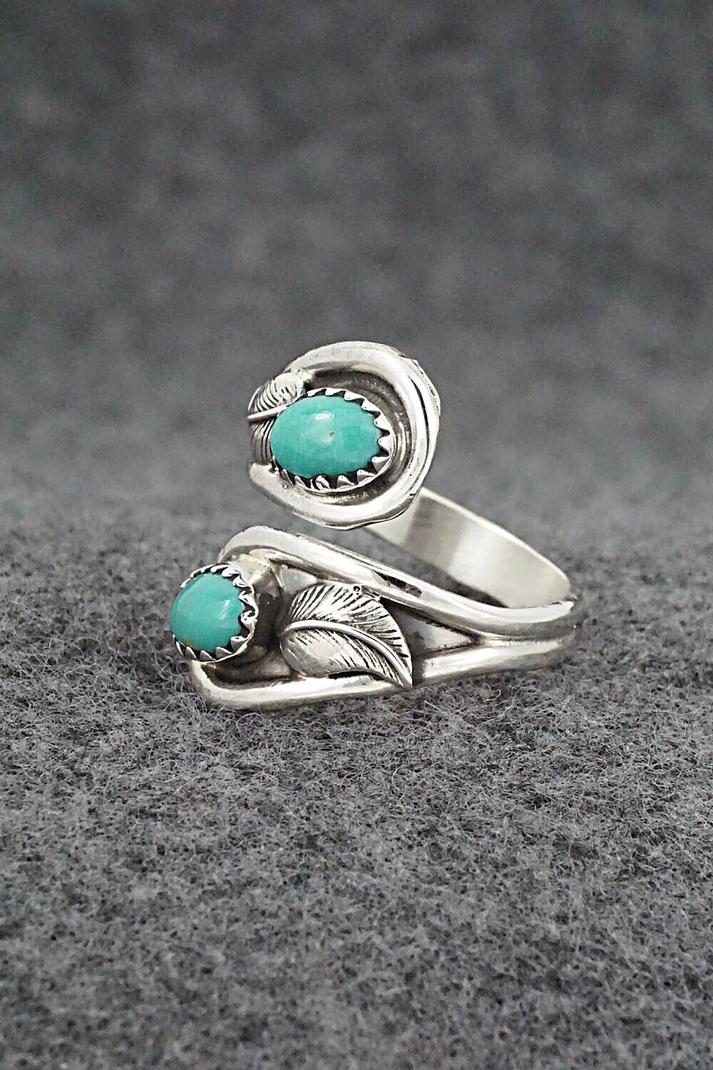 Turquoise & Sterling Silver Ring - Genevieve Francisco - Size 8.5