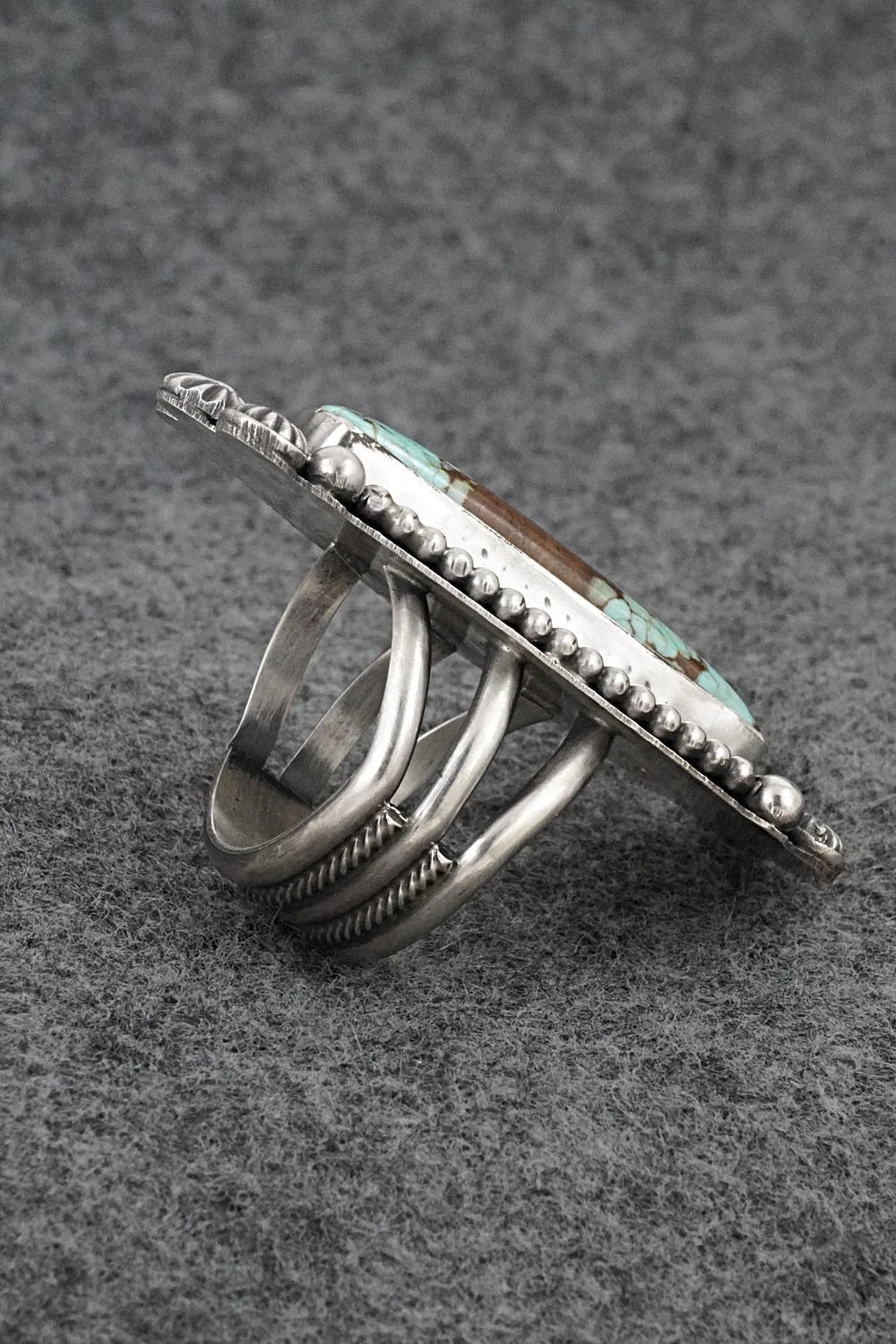 Turquoise & Sterling Silver Ring - Michael Calladitto - Size 9