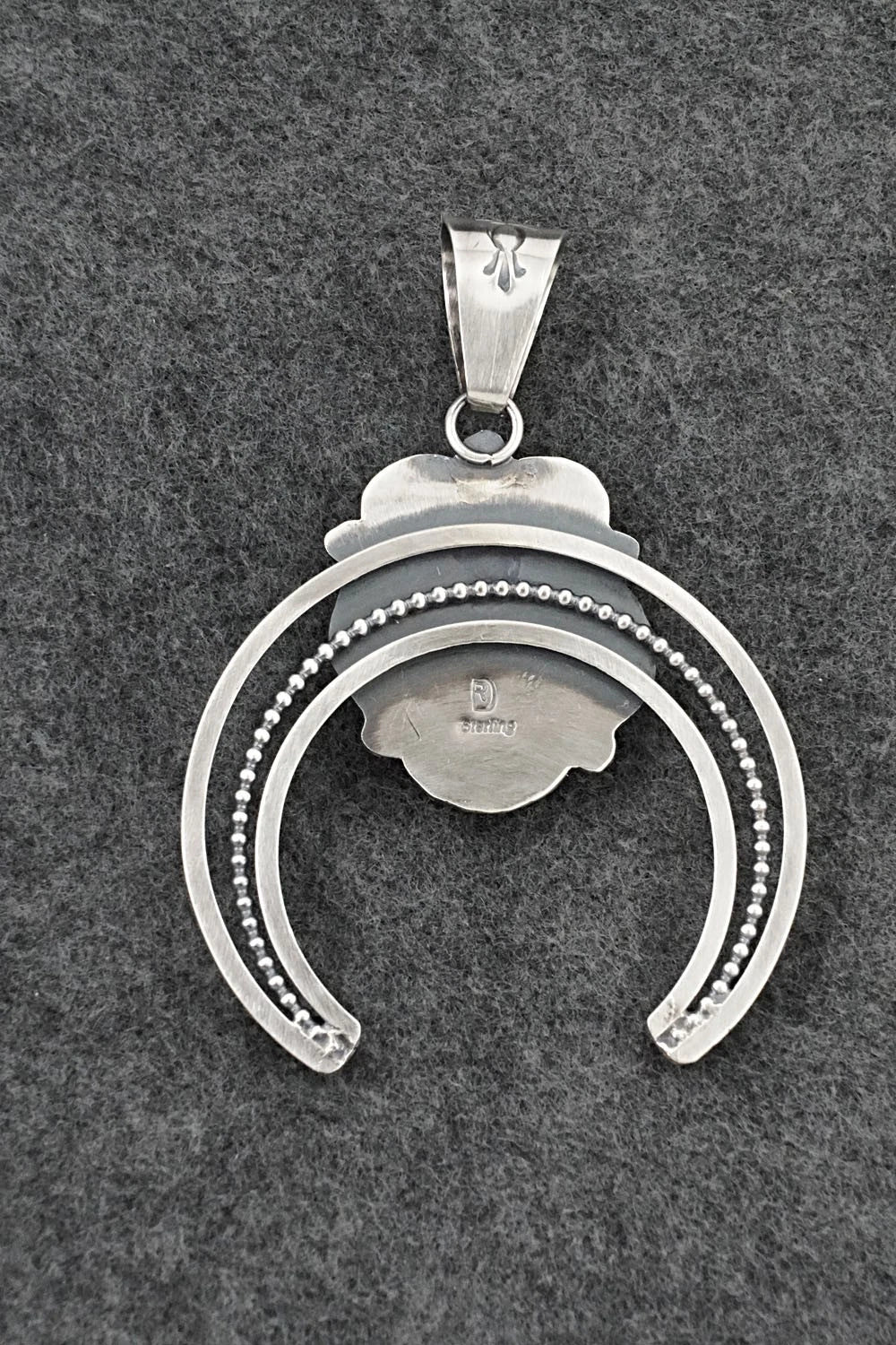 Turquoise & Sterling Silver Naja Pendant - Raymond Delgarito
