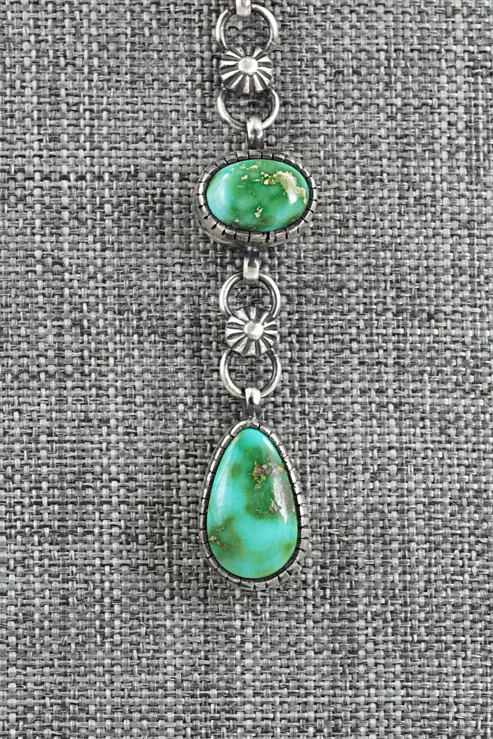 Turquoise & Sterling Silver Necklace and Earrings Set - Joe Piaso Jr.