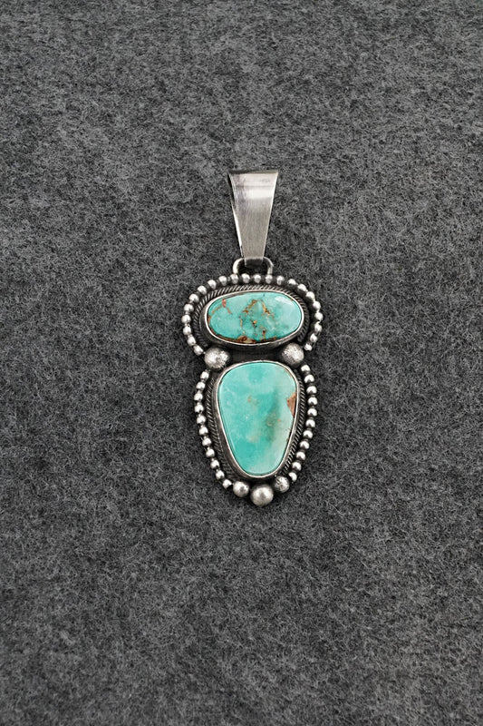 Turquoise & Sterling Silver Pendant - Darrin Livingston