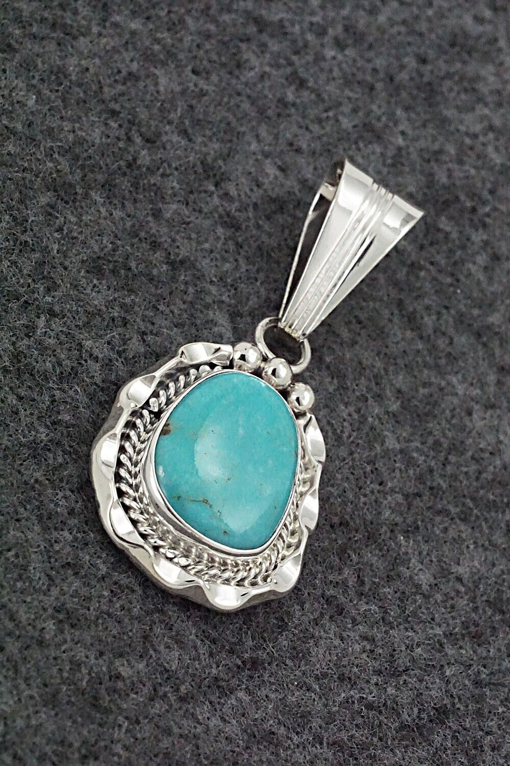 Turquoise & Sterling Silver Pendant - Samuel Yellowhair