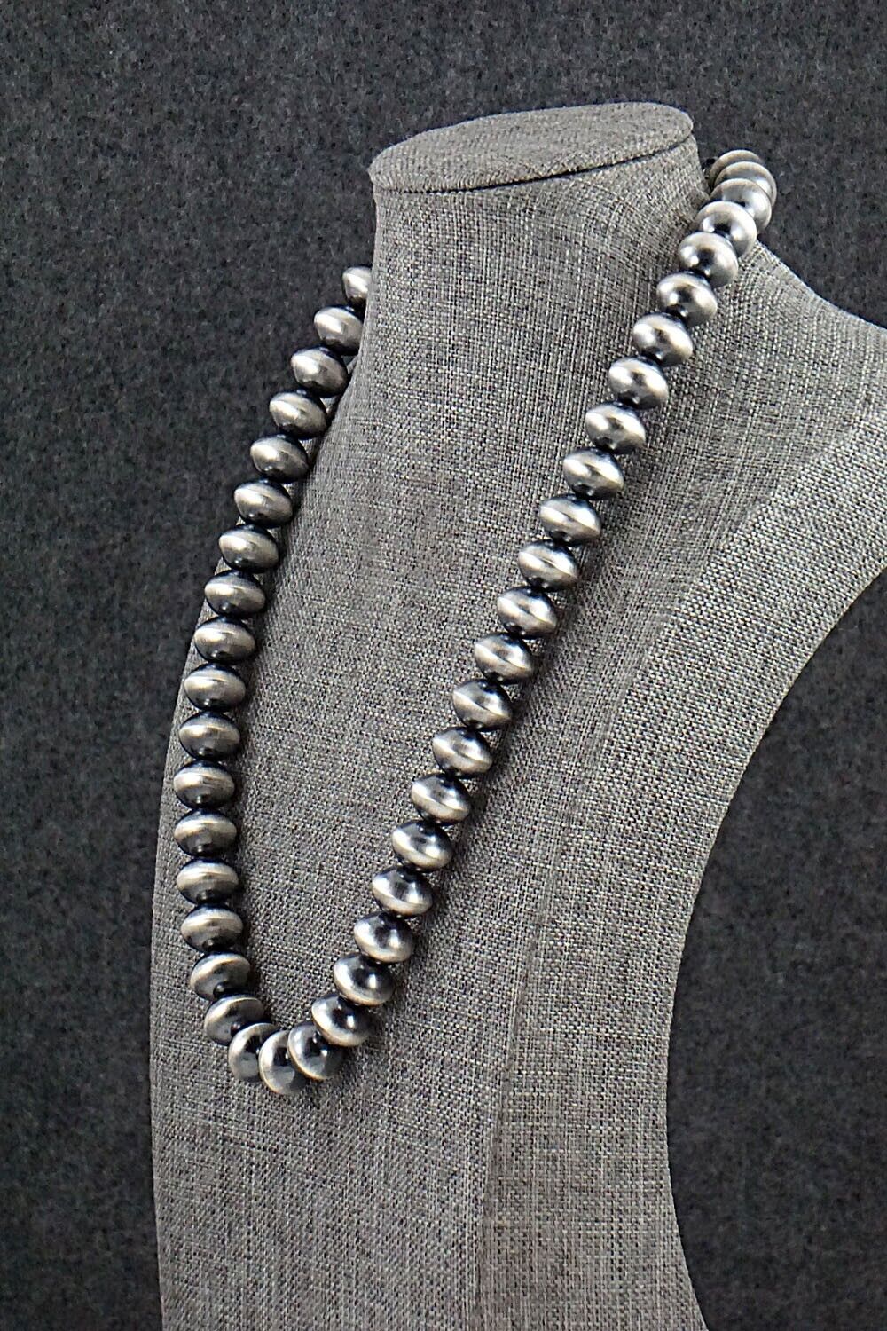 Sterling Silver Navajo Pearl Necklace 20" - Tonisha Haley