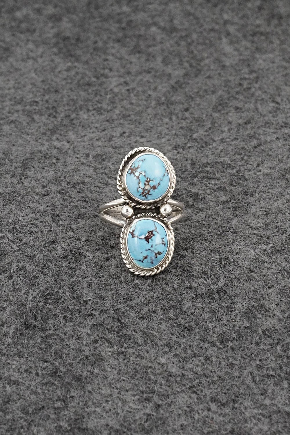 Turquoise & Sterling Silver Ring - Eugene Gruber - Size 6