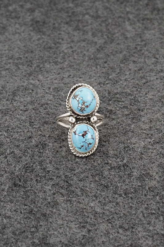 Turquoise & Sterling Silver Ring - Eugene Gruber - Size 6