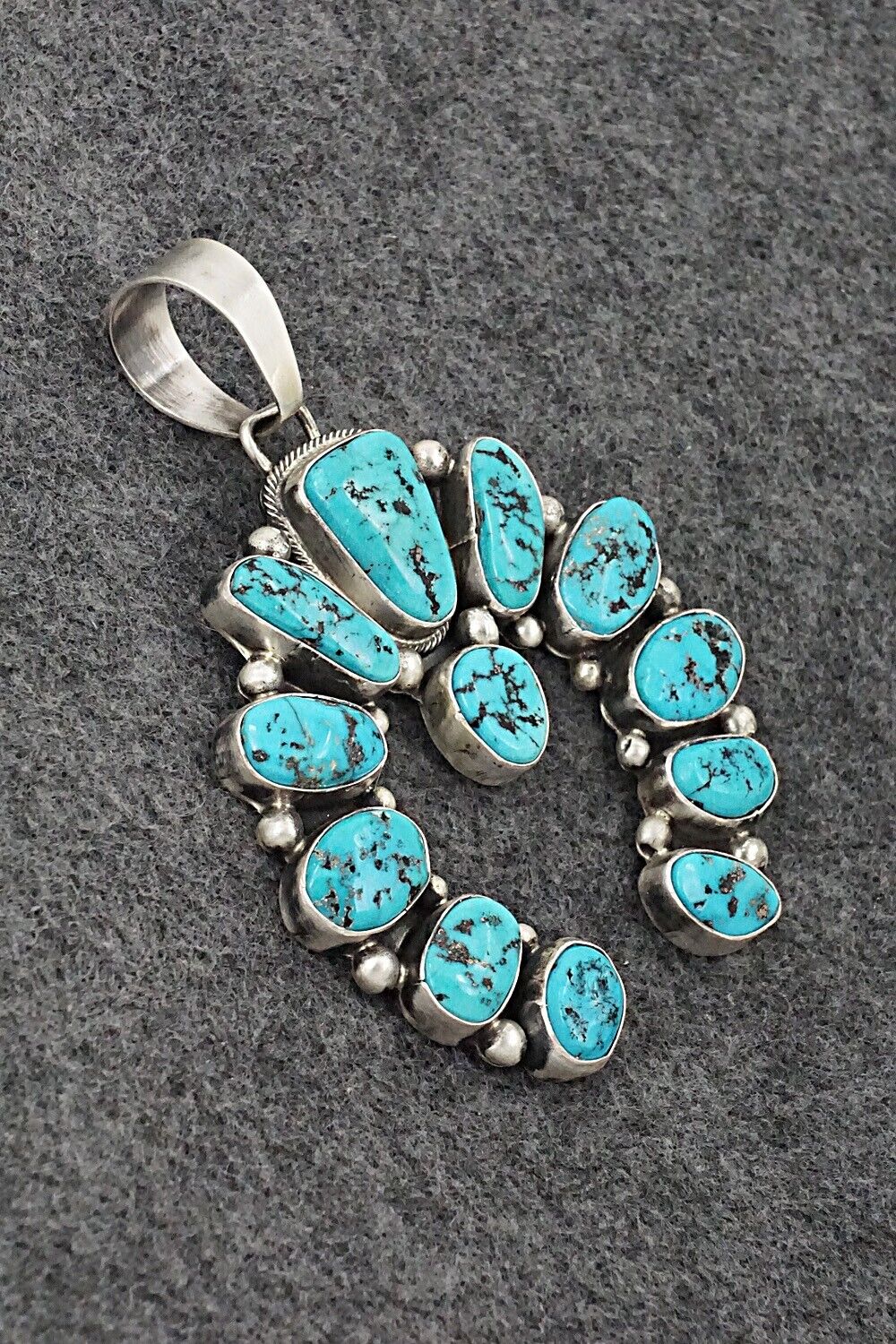 Turquoise & Sterling Silver Pendant - Bobby Johnson