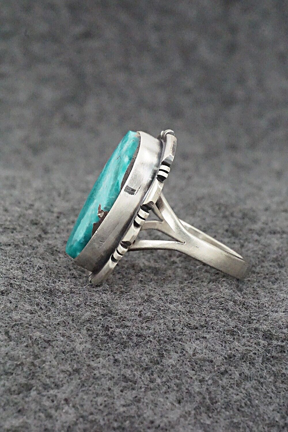 Turquoise & Sterling Silver Ring - Randy Boyd - Size 8.5