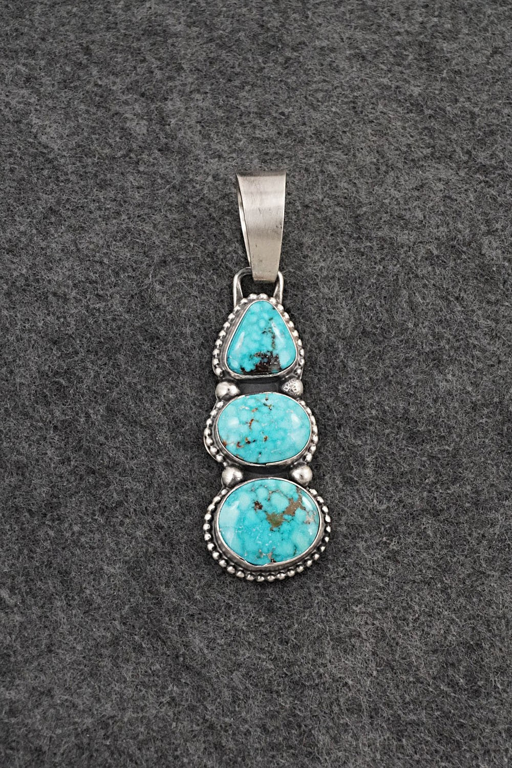 Turquoise & Sterling Silver Pendant - Bobby Johnson