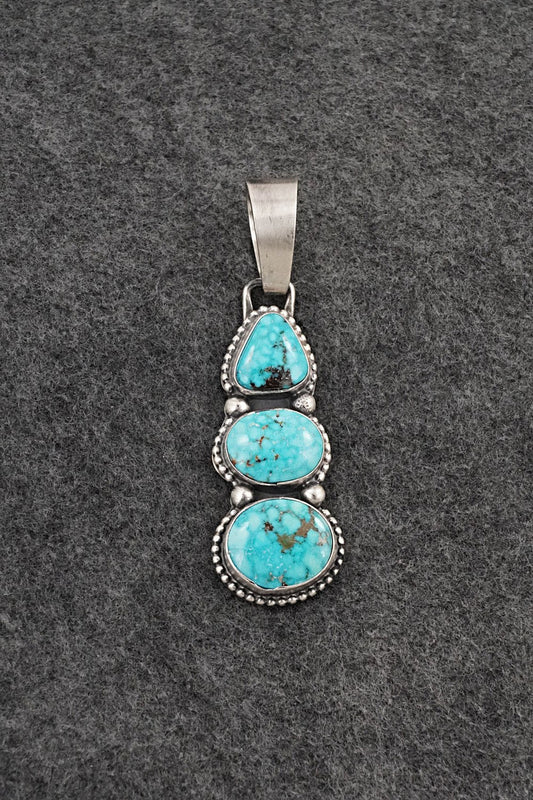 Turquoise & Sterling Silver Pendant - Bobby Johnson