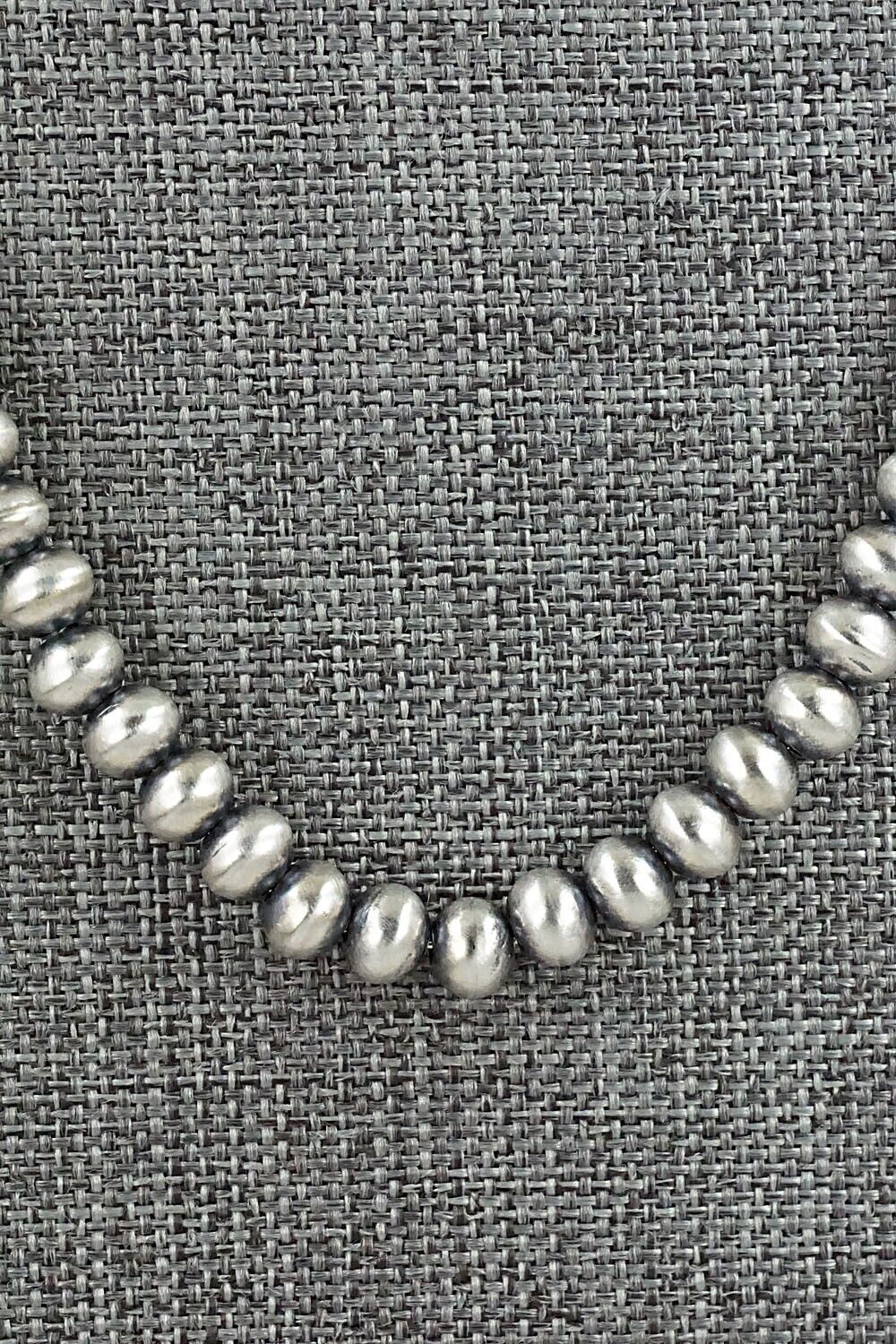 Sterling Silver Navajo Pearl Necklace 18" - Dorinda Mariano