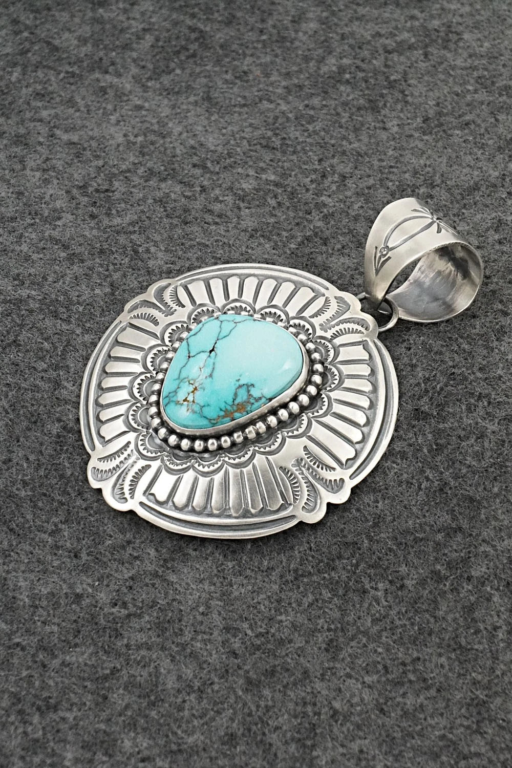 Turquoise & Sterling Silver Pendant - Arnold Blackgoat