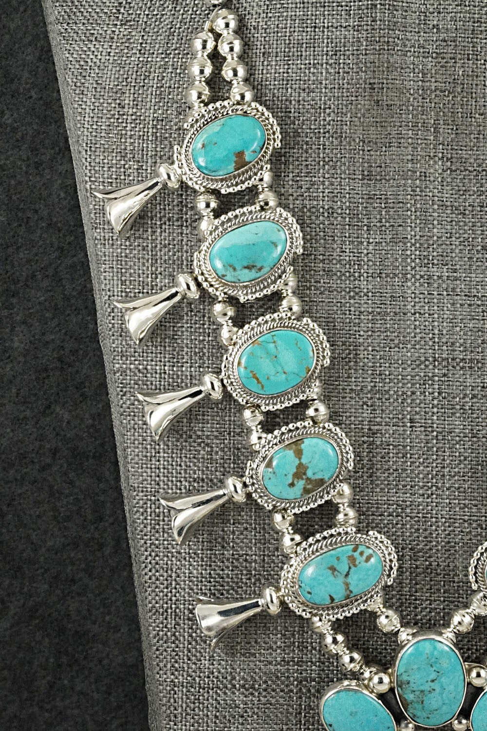 Turquoise & Sterling Silver Squash Blossom Set - Kathleen Livingston