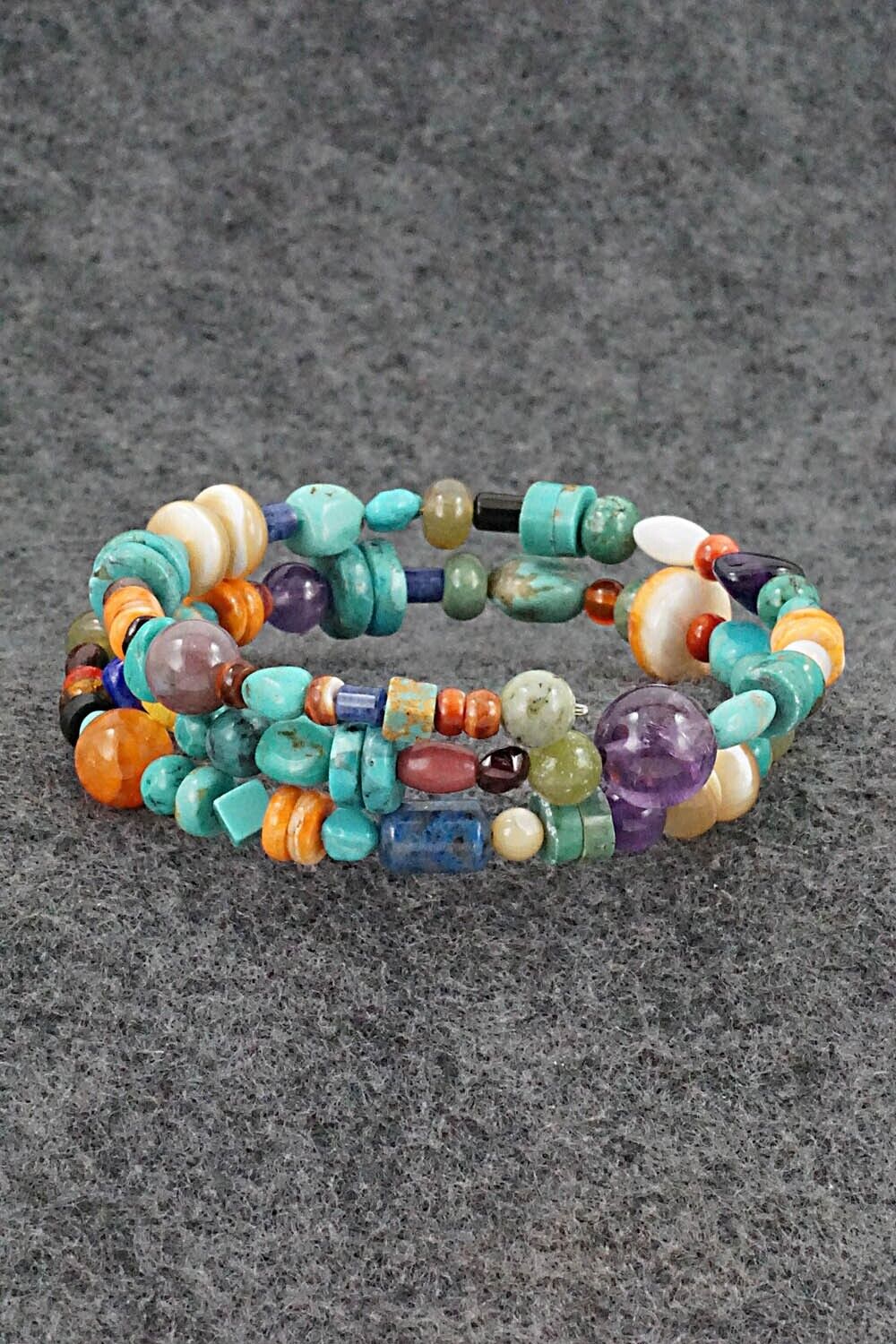 Multi-Stone Beaded Wrap Bracelet - Helen Tsosie