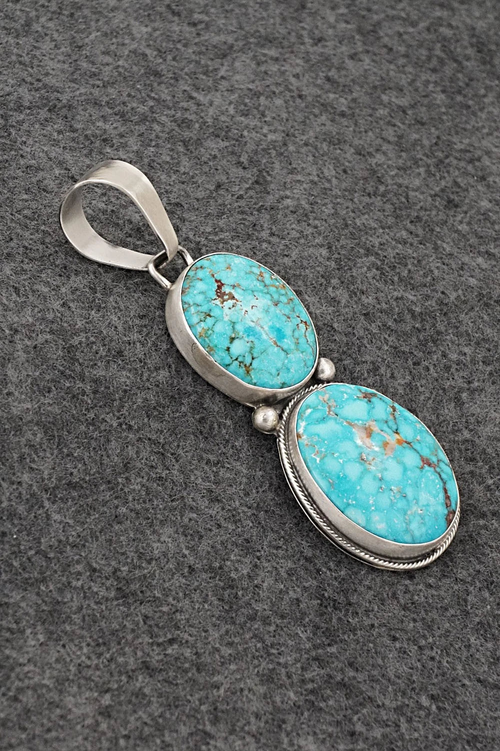 Turquoise & Sterling Silver Pendant - Bobby Johnson