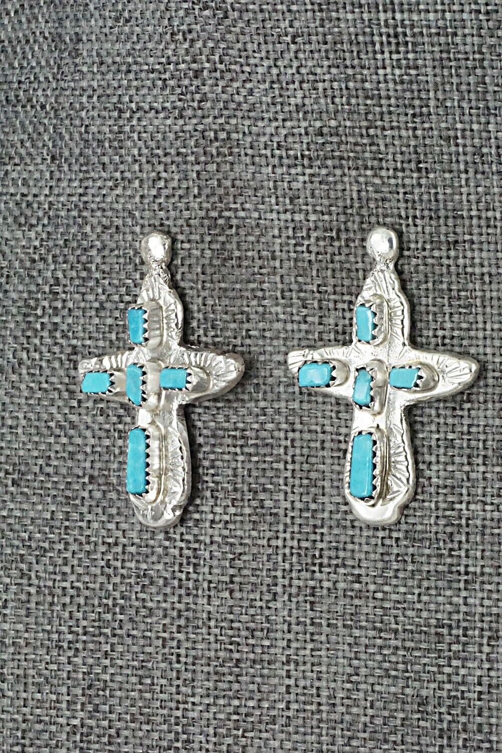 Turquoise & Sterling Silver Earrings - Verona Quam