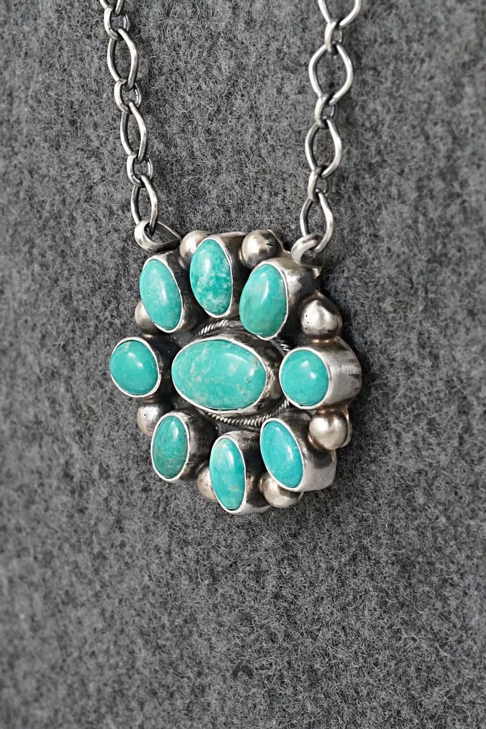 Turquoise & Sterling Silver Necklace - Kathleen Livingston