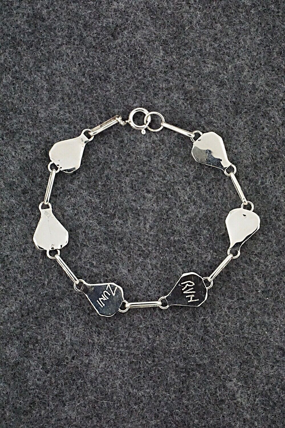 Turquoise & Sterling Silver Link Bracelet - Velda Nastacio