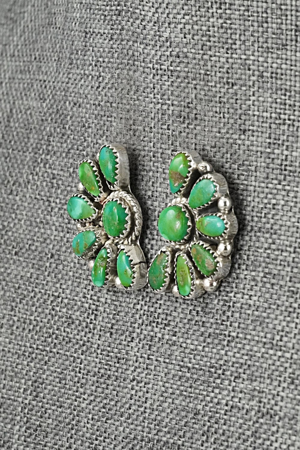 Turquoise & Sterling Silver Earrings - Justina Wilson