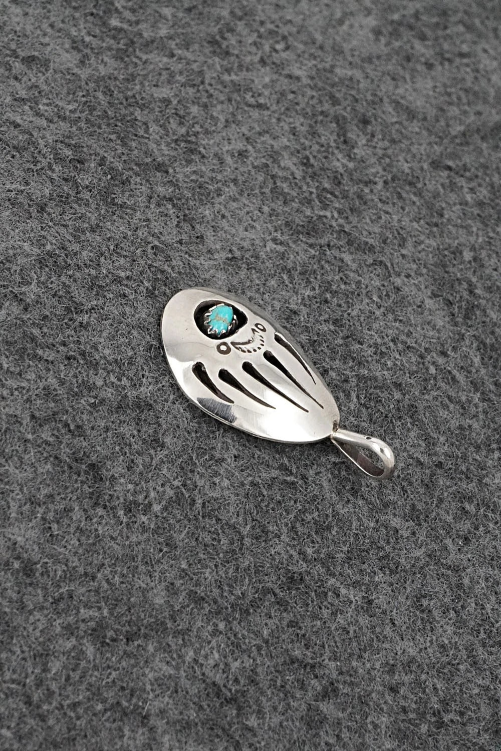 Turquoise & Sterling Silver Pendant - Ervin Begay