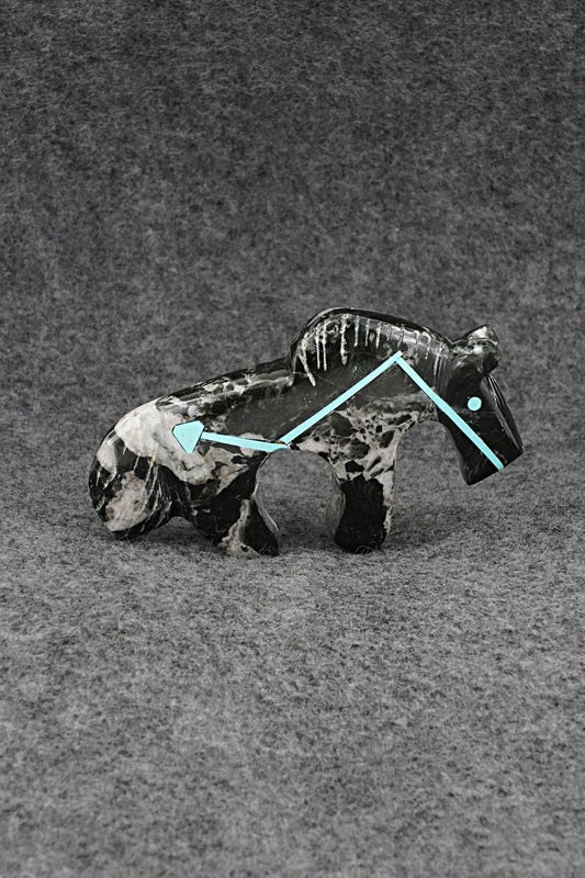 Horse Zuni Fetish Carving - Kenric Laiwakete