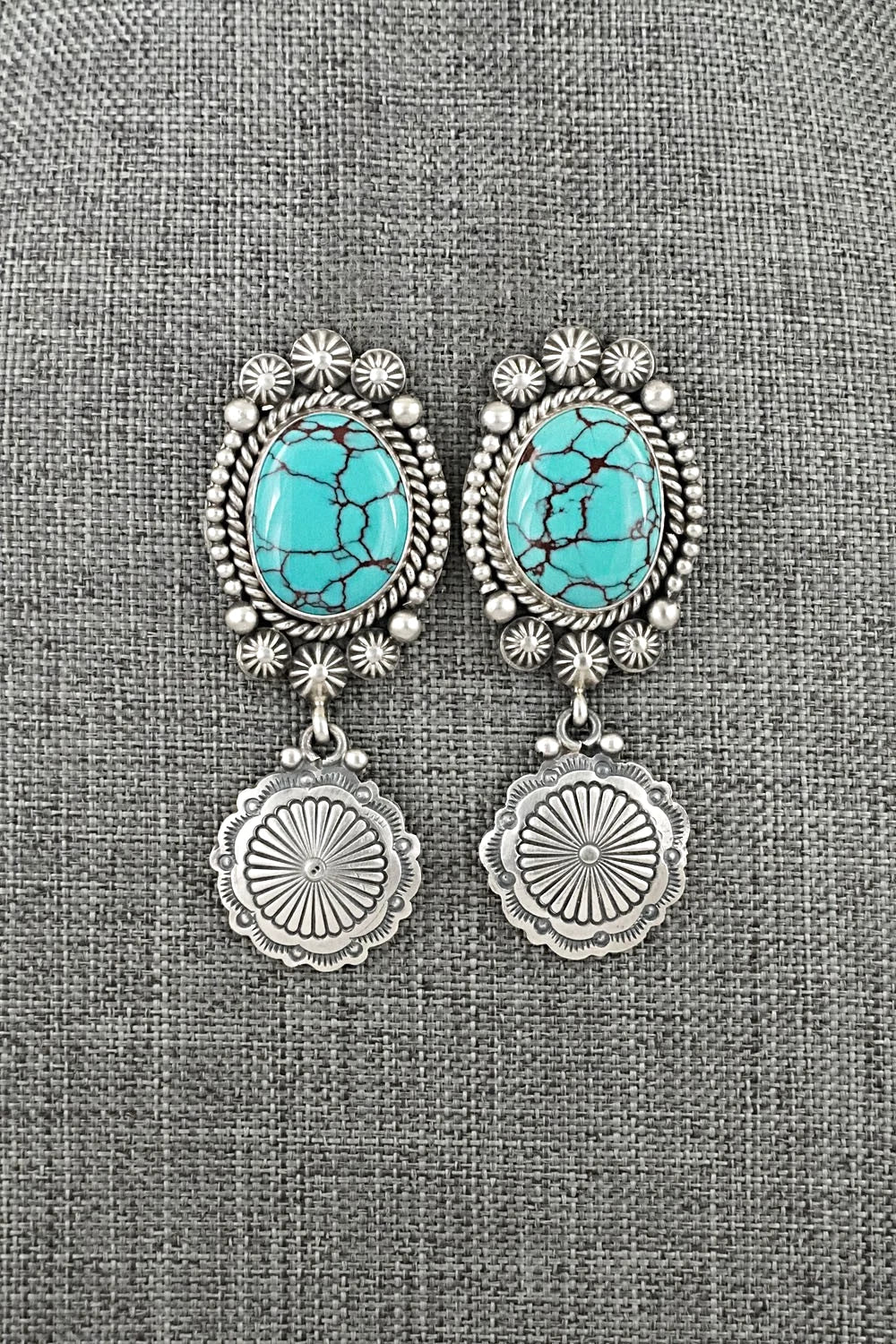 Turquoise & Sterling Silver Earrings - Michael Calladitto